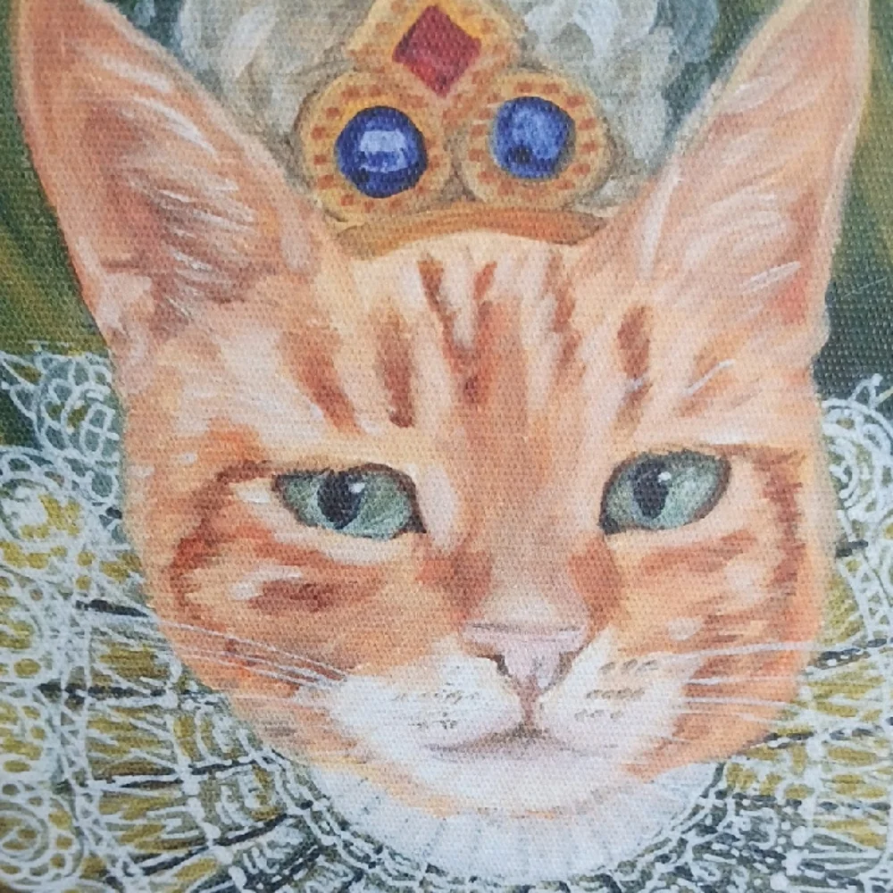 Orange and Black Cat Regal Clothing Portrait